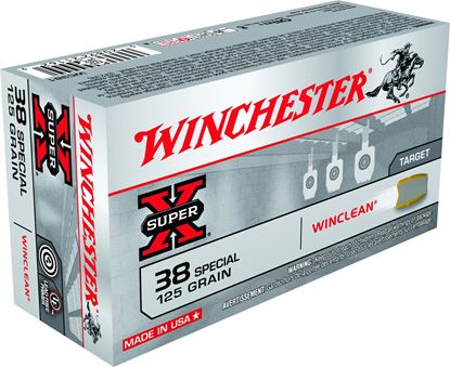 Picture of Winchester WC381 Super-X Clean Pistol Ammo 38 SPL, JFPTC, 125 Gr, 775 fps, 50 Rnd, Boxed