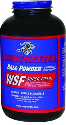 Picture of Winchester WSF1 Super-Field Smokeless Ball Shotgun Reloading Powder 1lb Bottle State Laws Apply