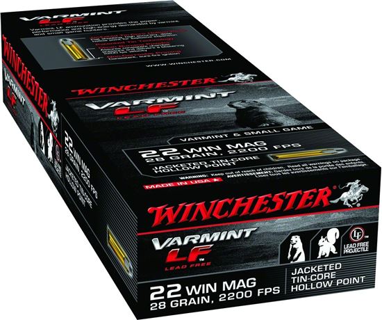 Picture of Winchester X22MHLF Varmint LF Rimfire Ammo 22 MAG, JHP, 28 Grains, 2200 fps, 50 Rounds, Boxed