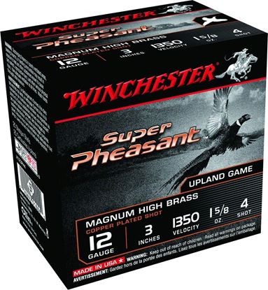 Picture of Winchester X123PH4 Super Pheasant Shotshell 12 GA, 3 in, No. 4, 1-5/8oz, Max Dr, 1350 fps, 25 Rnd per Box