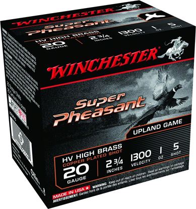 Picture of Winchester X20PH5 Super Pheasant Shotshell 20 GA, 2-3/4 in, No. 5, 1oz, Max Dr, 1300 fps, 25 Rnd per Box