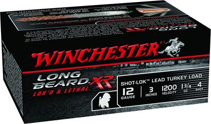 Picture of Winchester STLB1234 Long Beard XR Shotshell 12 GA, 3 in, No. 4, 1-3/4oz, 1200 fps, 10 Rnd per Box