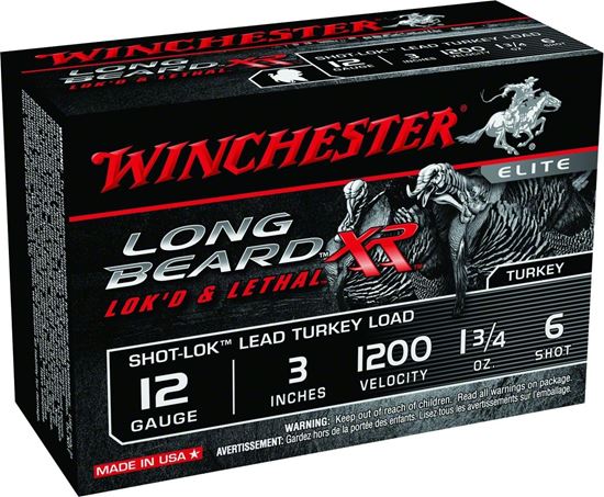 Picture of Winchester STLB1236 Long Beard XR Shotshell 12 GA, 3 in, No. 6, 1-3/4oz, 1200 fps, 10 Rnd per Box