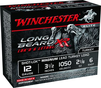 Picture of Winchester STLB12LM6 Long Beard XR Shotshell 12 GA, 3-1/2 in, No. 6, 2-1/8oz, 1050 fps, 10 Rnd per Box