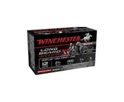 Picture of Winchester STLB125 Long Beard XR Shotshell 12 GA 2-3/4" 1-1/4oz 5 Shot Lok with plated lead shot 1300 FPS 10 rounds per box
