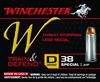 Picture of Winchester W38SPLD W Train & Defend Pistol Ammo 38 SPL, JHP, 130 Gr, 900 fps, 20 Rnd, Boxed