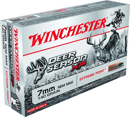 Picture of Winchester X7DS Deer Season XP Rifle Ammo 7MM MAG, Extreme Point Polymer Tip, 140 Grains, 3100 fps, 20, Boxed