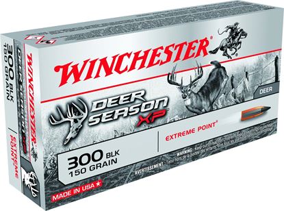 Picture of Winchester X300BLKDS Deer Season XP Rifle Ammo 300 Blkout 150 Gr.Extreme Point Polymer Tip 20Rds Bx