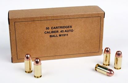 Picture of Winchester SG45W Military Service Grade Pistol Ammo 45 ACP, FMJ, 230 Gr, 865 fps, 50 Rnd, Boxed