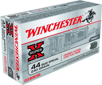 Picture of Winchester USA44CB Super-X Cowboy Action Pistol Ammo 44 S&W, 240 Gr, 750 fps, 50 Rnd, Boxed