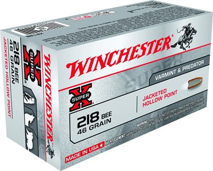 Picture of Winchester X218B Super-X Rifle Ammo 218 BEE, HP, 46 Grains, 2760 fps, 50, Boxed