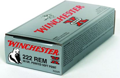 Picture of Winchester X222R Super-X Rifle Ammo 222 REM, PSP, 50 Grains, 3140 fps, 20, Boxed