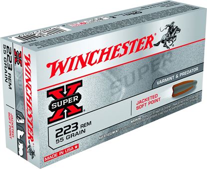 Picture of Winchester X223R Super-X Rifle Ammo 223 REM, PSP, 55 Grains, 3240 fps, 20, Boxed