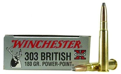 Picture of Winchester X303B1 Super-X Rifle Ammo 303 BRIT, Power-Point, 180 Grains, 2460 fps, 20, Boxed