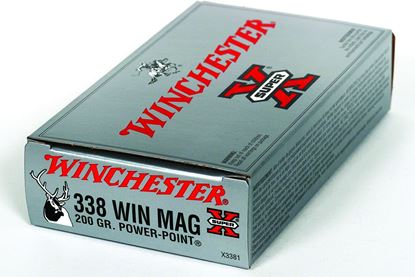 Picture of Winchester X3381 Super-X Rifle Ammo 338 , Power-Point, 200 Grains, 2960 fps, 20, Boxed