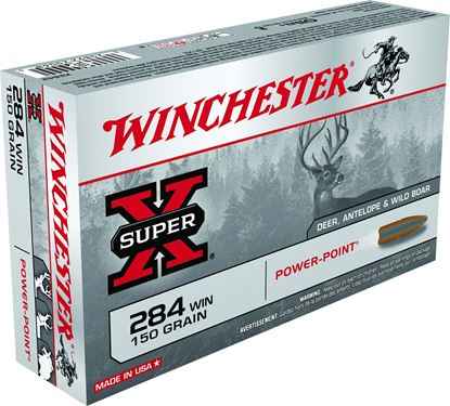 Picture of Winchester X2842 Super-X Rifle Ammo 284 , Power-Point, 150 Grains, 2860 fps, 20, Boxed