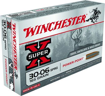Picture of Winchester X30065 Super-X Rifle Ammo 30-06 SPR, PSP, 165 Grains, 2800 fps, 20, Boxed