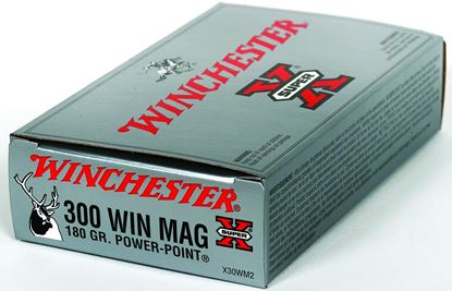 Picture of Winchester X30WM2 Super-X Rifle Ammo 300 , Power-Point, 180 Grains, 2960 fps, 20, Boxed