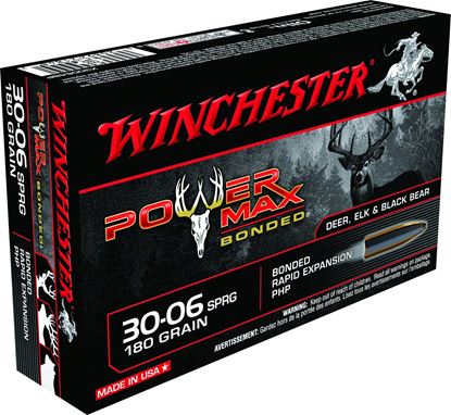 Picture of Winchester X30064BP Super-X Rifle Ammo 30-06 SPR, Power Max Bonded, 180 Grains, 2700 fps, 20, Boxed