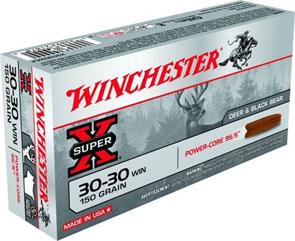 Picture of Winchester X3030WLF Super-X Rifle Ammo 30-30 , Power Core, 150 Grains, 2390 fps, 20, Boxed