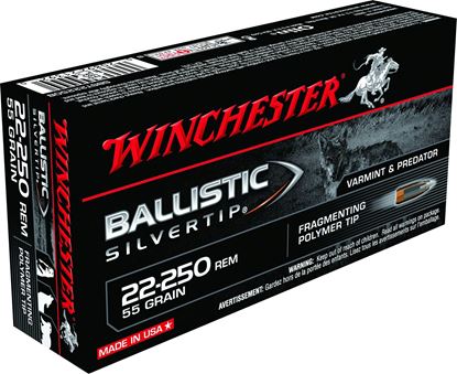 Picture of Winchester SBST22250B Supreme Rifle Ammo 22-250 REM, BST, 55 Grains, 3680 fps, 20, Boxed