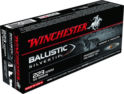 Picture of Winchester SBST223SS Supreme Rifle Ammo 223 WSSM, BST, 55 Grains, 3850 fps, 20, Boxed