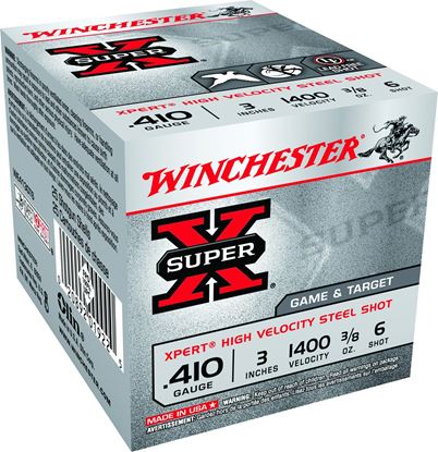 Picture of Winchester WE413GT6 Super-X Xpert Shotshell 410 GA, 3 in, No. 6, 3/8oz, Max Dr, 1400 fps, 25 Rnd per Box