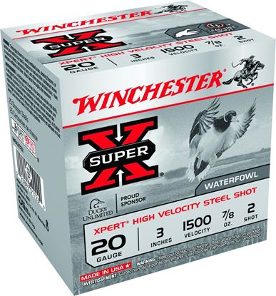 Picture of Winchester WEX2032 Super-X Xpert Shotshell 20 GA, 3 in, No. 2, 7/8oz, 1500 fps, 25 Rnd per Box