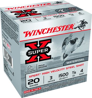 Picture of Winchester WEX2034 Super-X Xpert Shotshell 20 GA, 3 in, No. 4, 7/8oz, 1500 fps, 25 Rnd per Box