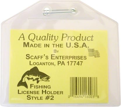 Picture of Scaffs 2 License Holder Clr Lg 4-1/4x3 Fish NJ (531467)