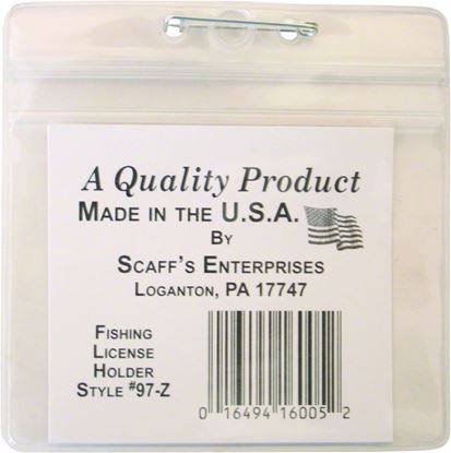 Picture of Scaffs 97-Z Zip-Seal License Holder 3-3/4"x3" ID Fish PA