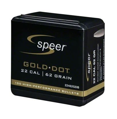 Picture of Speer 22462GDB Reloading Bullets 224-62-Grain Gold Dot 100 Box