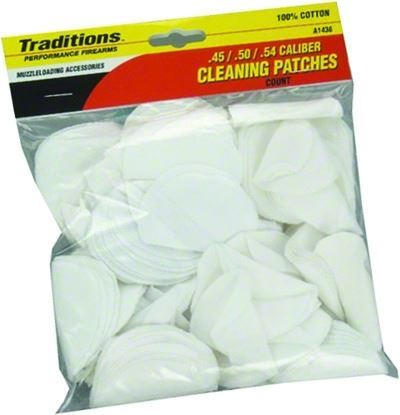 Picture of Traditions A1434 EZ Clean 2 Cleaning Patches .45-.54 Cal/ 100 bag 2.5"