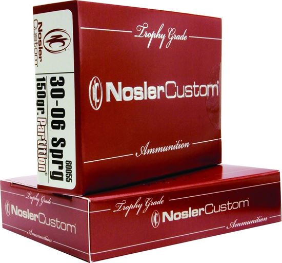 Picture of Nosler 60055 Trophy Grade Rifle Ammo, 30-06 Springfield 150gr Partition (20 ct.)