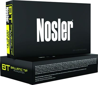 Picture of Nosler 40050 BT Ballistic Tip Rifle Ammo 243 WIN, Hunting, 90 Grains, 3000 fps, 20, Boxed