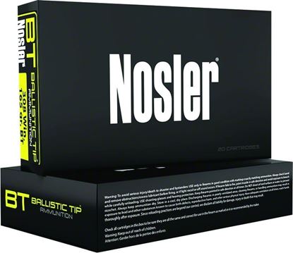 Picture of Nosler 40061 BT Ballistic Tip Rifle Ammo 308 WIN, Hunting, 125 Grains, 3100 fps, 20, Boxed