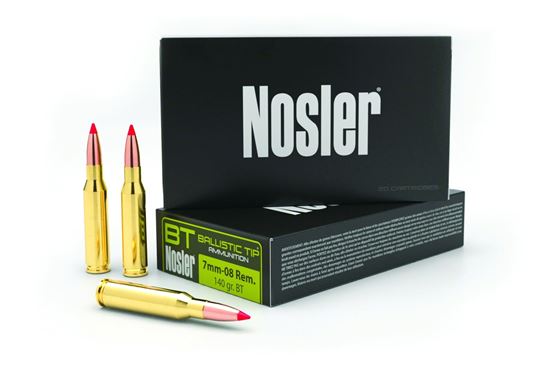 Picture of Nosler 40059 BT Ballistic Tip Rifle Ammo 7mm-08 140gr BT 20ct