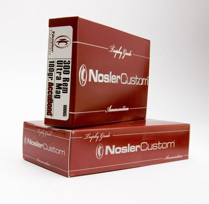 Picture of Nosler 60065 Trophy Grade Rifle Ammo, 300 RUM 180gr AccuBond (20 ct.)