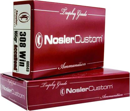 Picture of Nosler 60049 Trophy Grade Rifle Ammo, 308 Winchester 165gr AccuBond (20 ct.)