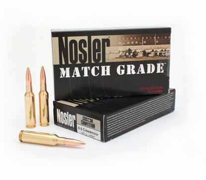 Picture of Nosler 43455 Match Grade Rifle Ammo, 6.5 Creedmoor 140gr Custom Competition HPBT (20 ct.)