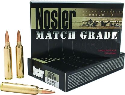 Picture of Nosler 51287 Match Grade Rifle Ammo, 28 Nosler 168gr Custom Competition (20 ct)