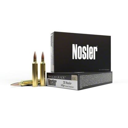 Picture of Nosler 51288 Match Grade Rifle Ammo, 26 Nosler 140gr Custom Competition ( 20 ct)