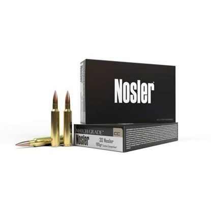Picture of Nosler 60029 Match Grade Rifle Ammo, 30 Nosler 190gr Custom Competition (20 ct)
