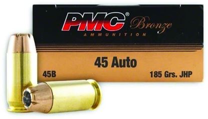 Picture of PMC 45B Bronze Pistol Ammo 45 ACP, JHP, 185 Gr, 900 fps, 50 Rnd, Boxed