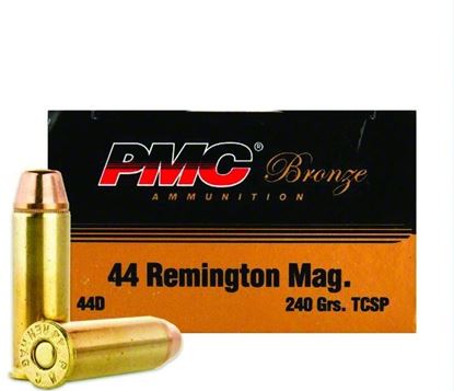 Picture of PMC 44D Bronze Pistol Ammo 44 MAG, TC-SP, 240 Gr, 1497 fps, 25 Rnd, Boxed