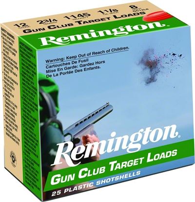 Picture of Remington GC127 Gun Club Shotshell 12 GA, 2-3/4 in, No. 7-1/2, 1-1/8oz, 3 Dr, 1200 fps, 25 Rnd per Box
