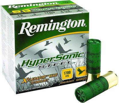 Picture of Remington HSS102 HyperSonic Steel Shotshell 10 GA, 3-1/2 in, No. 2, 1-1/2oz, 1500 fps, 25 Rnd per Box