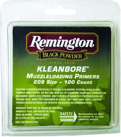 Picture of Remington 209ML Kleenbore Muzzleloading Primers Clam Pk