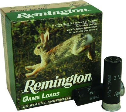 Picture of Remington GL126 Game Load Shotshell 12 GA, 2-3/4 in, No. 6, 1oz, 3-1/4 Dr, 1290 fps, 25 Rnd per Box