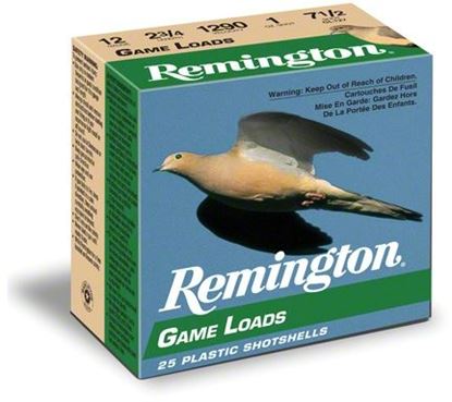 Picture of Remington GL127 Game Load Shotshell 12 GA, 2-3/4 in, No. 7-1/2, 1oz, 3-1/4 Dr, 1290 fps, 25 Rnd per Box